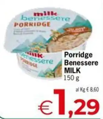 Eurospar Porridge Benessere MILK offerta