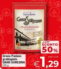 Eurospar Grana Padano grattugiato GRAN SORESINA offerta