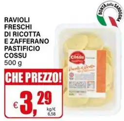 Il Gigante Ravioli freschi di ricotta e zafferano Pastificio Cossu offerta