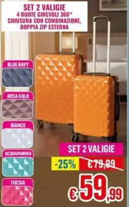 Satur SET 2 VALIGIE offerta