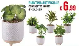 Satur Piantina artificiale con vasetto in gres offerta