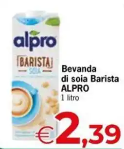 Eurospar Beveranda di soia Barista ALPRO offerta