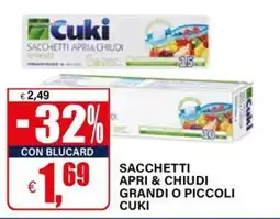 Il Gigante Sacchetti Apri & Chiudi Cuki offerta
