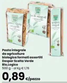 Eurospar Pasta integrale Despar Scelta Verde Bio,Logico offerta