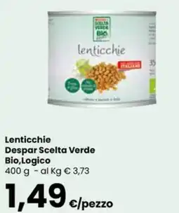Eurospar Lenticchie Despar Scelta Verde Bio,Logico offerta