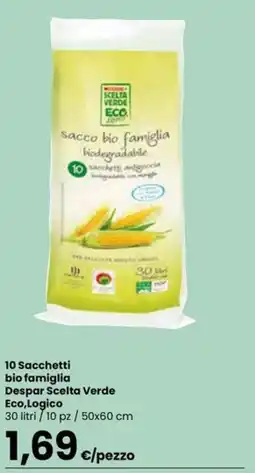 Eurospar Sacchetti bio famiglia Scelta Verde Eco offerta