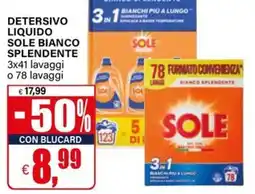 Il Gigante Detersivo liquido bianco splendente Sole offerta