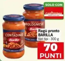 Eurospar Ragù pronto BARILLA offerta