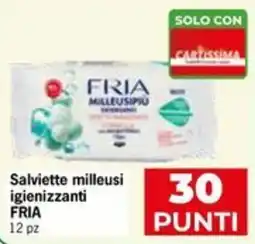 Eurospar Salviette milleusi igienizzanti FRIA offerta