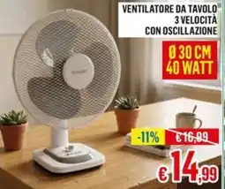 Satur VENTILATORE DA TAVOLO offerta