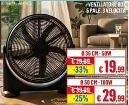 Satur VENTILATORE BOX offerta