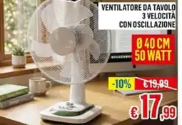 Satur VENTILATORE DA TAVOLO offerta