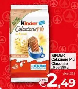 Eurospar Kinder Colazione Più Classiche offerta