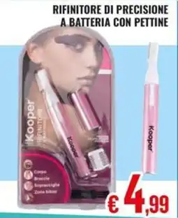 Satur Rifinitore di precisione a batteria con pettine Kooper offerta