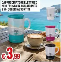 Satur Cappuccinatore elettrico mini frusta in acciaio inox 3 W offerta