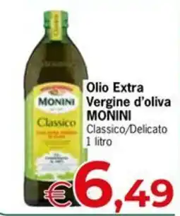 Eurospar Olio Extra Vergine d'oliva MONINI Classico offerta