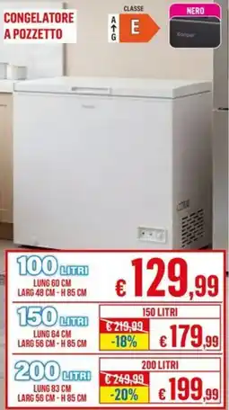 Satur Congelatore a pozzetto Kooper offerta