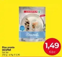 Eurospar Riso pronto DESPAR Basmati offerta