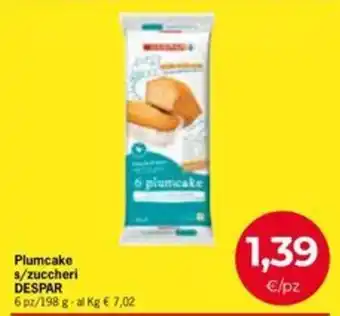 Eurospar Plumcake s/zuccheri DESPAR offerta