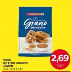 Eurospar Frollini con grano saraceno DESPAR offerta