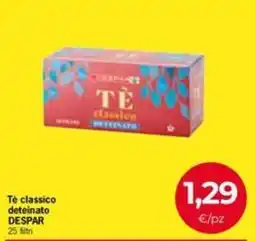 Eurospar Tè classico deteinato DESPAR offerta
