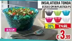 Satur INSALATIERA TONDA IN PLASTICA PS offerta