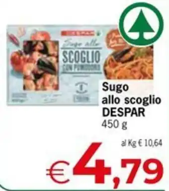 Eurospar Sugo allo scoglio DESPAR offerta