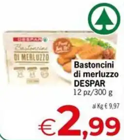 Eurospar Bastoncini di merluzzo DESPAR offerta