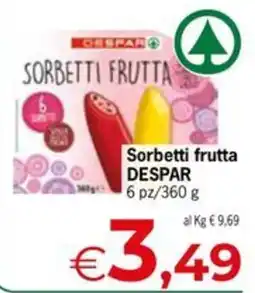 Eurospar Sorbetti frutta DESPAR offerta