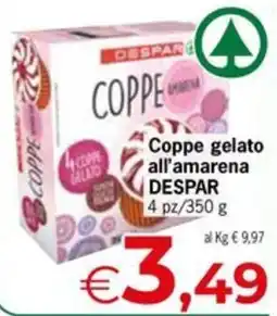 Eurospar Coppe gelato all'amarena DESPAR offerta