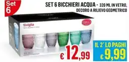 Satur Set 6 bicchieri acqua offerta