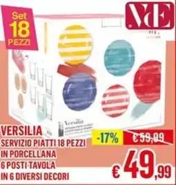 Satur VERSILIA SERVIZIO PIATTI 18 PEZZI offerta