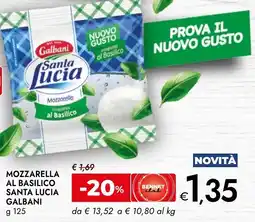 Bennet Mozzarella al basilico santa lucia galbani offerta