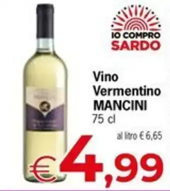 Eurospar Vino Vermentino MANCINI offerta
