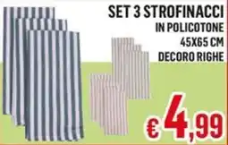 Satur SET 3 STROFINACCI IN POLICOTONE offerta