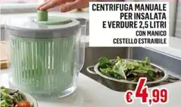 Satur CENTRIFUGA MANUALE PER INSALATA E VERDURE offerta