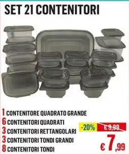 Satur SET 21 CONTENITORI offerta