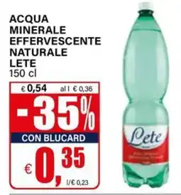 Il Gigante Acqua minerale effervescente naturale Lete offerta