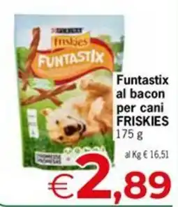 Eurospar Funtastix al bacon per cani FRISKIES offerta