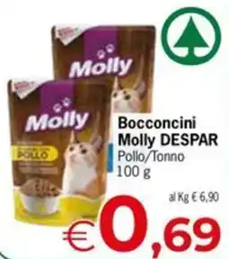 Eurospar Bocconcini Molly DESPAR Pollo/Tonno offerta