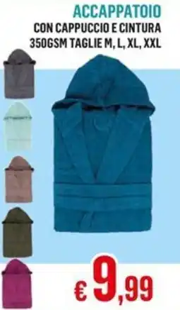 Satur ACCAPPATOIO CON CAPPUCIO E CINTURA offerta