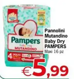 Eurospar Pannolini Mutandino Baby Dry PAMPERS offerta
