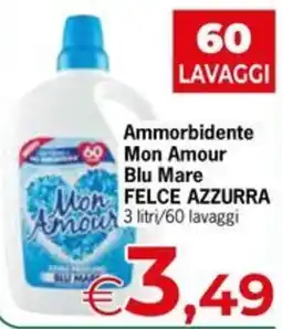 Eurospar Ammorbidente Mon Amour Blu Mare offerta
