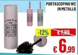 Satur PORTASCOPINO WC IN METALLO offerta