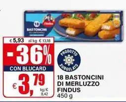 Il Gigante 18 BASTONCINI DI MERLUZZO FINDUS offerta