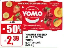 Il Gigante YOGURT INTERO ALLA FRUTTA YOMO offerta