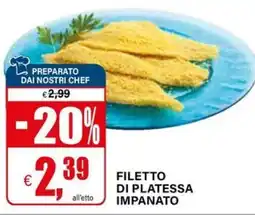 Il Gigante Filetto di Platessa Impanato offerta