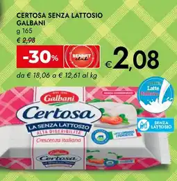 Bennet Certosa senza lattosio galbani offerta