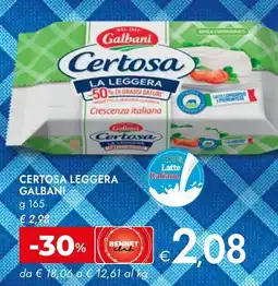 Bennet Certosa leggera galbani offerta