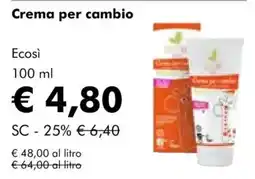 NaturaSì Crema per cambio Ecosì offerta